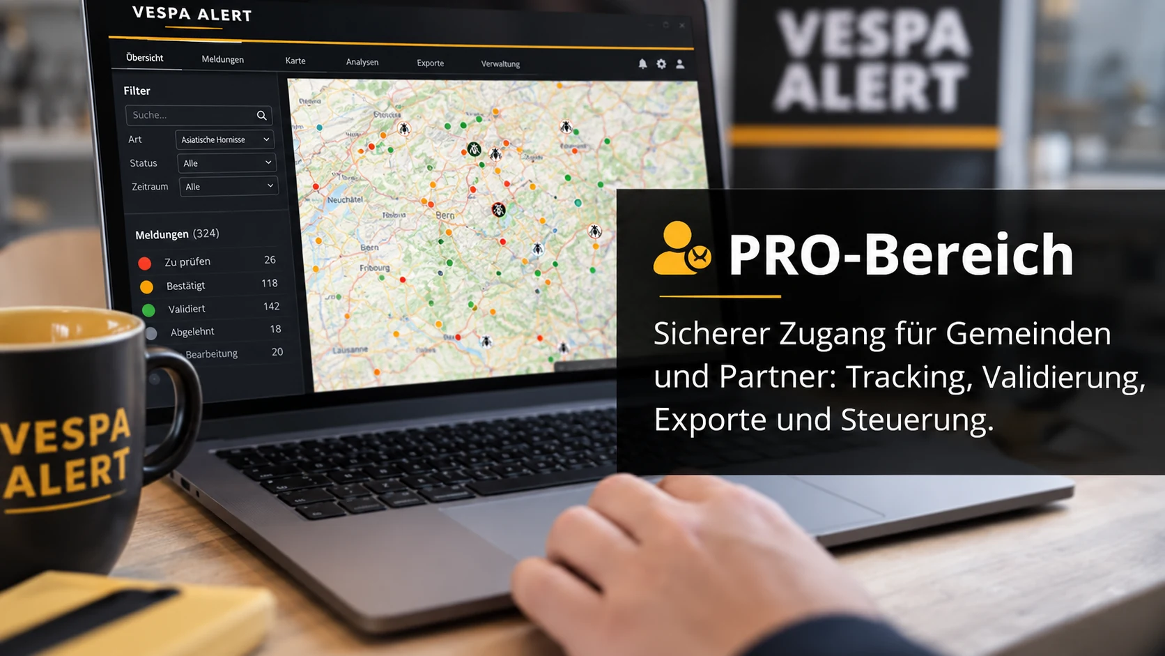 Vespa Alert PRO-Bereich