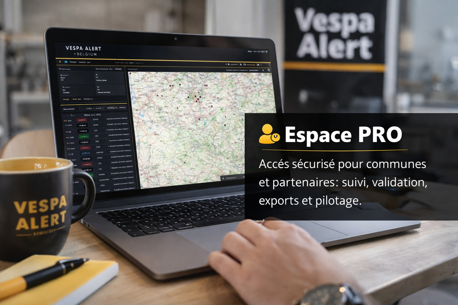 Vespa Alert Belgium institutional area